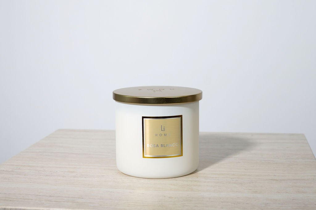 Lifestyle Home Collection Rosa Blanco 3-Wick Soy Candle 1kg