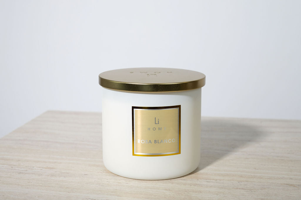 Lifestyle Home Collection Rosa Blanco 3-Wick Soy Candle 1kg
