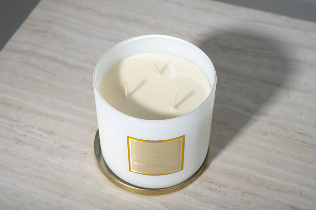 Lifestyle Home Collection Rosa Blanco 3-Wick Soy Candle 1kg