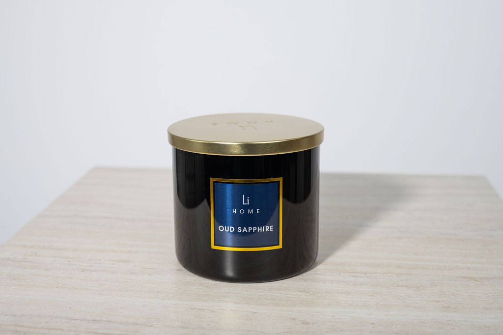 Lifestyle Home Collection Oud Sapphire 3-Wick Soy Candle 1kg