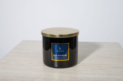 Lifestyle Home Collection Oud Sapphire 3-Wick Soy Candle 1kg