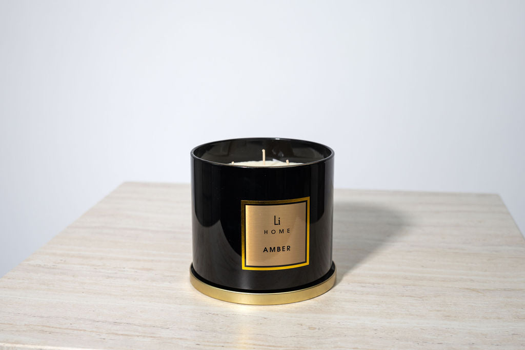 Lifestyle Home Collection Amber 3-Wick Soy Candle 1kg