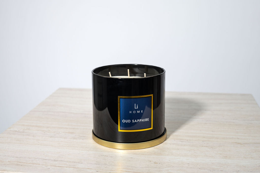 Lifestyle Home Collection Oud Sapphire 3-Wick Soy Candle 1kg