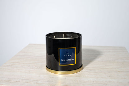 Lifestyle Home Collection Oud Sapphire 3-Wick Soy Candle 1kg