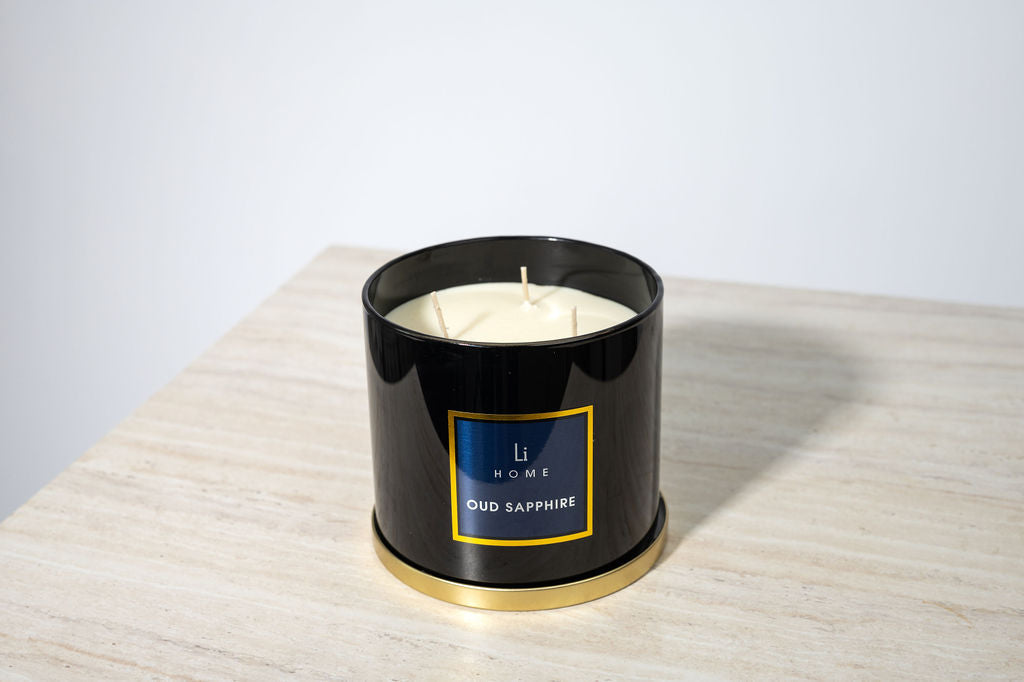Lifestyle Home Collection Oud Sapphire 3-Wick Soy Candle 1kg