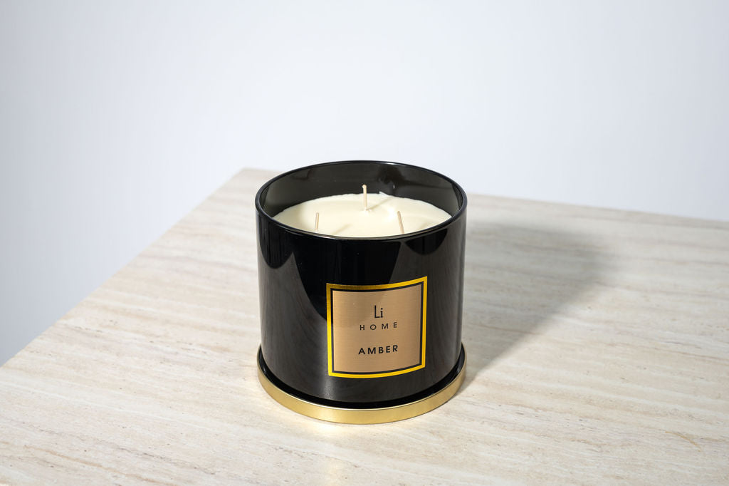 Lifestyle Home Collection Amber 3-Wick Soy Candle 1kg