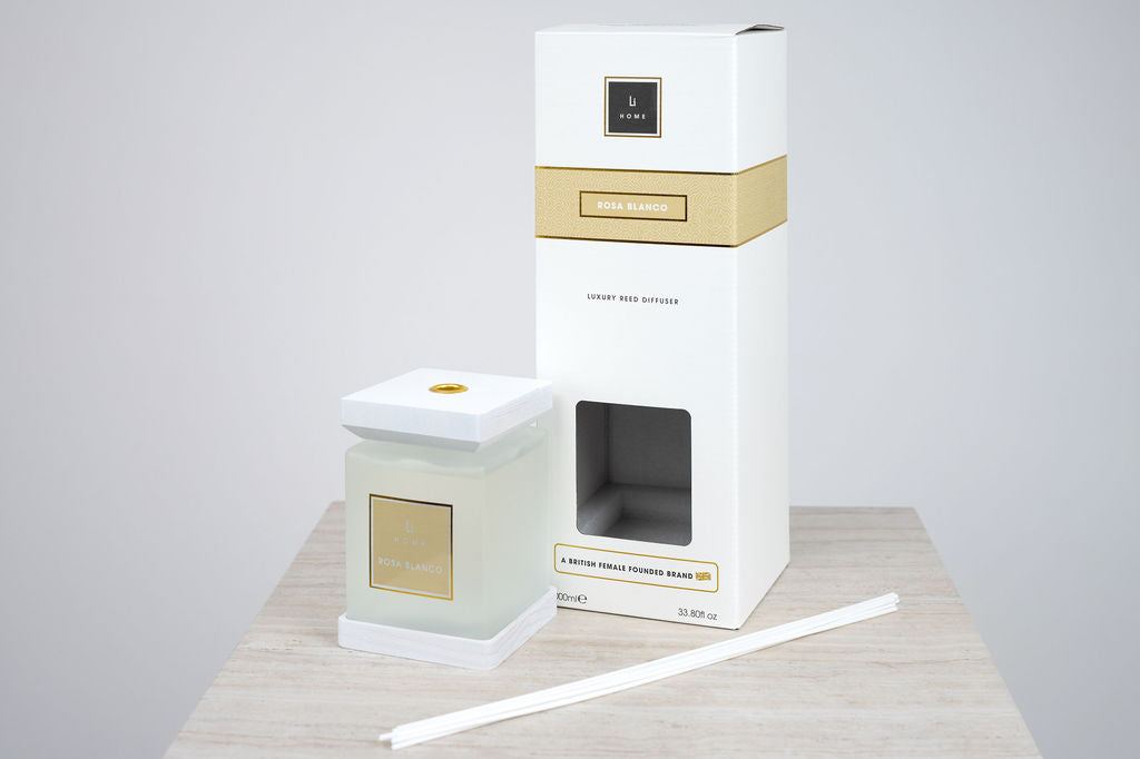 Lifestyle Home Collection Rosa Blanco Square Reed Diffuser