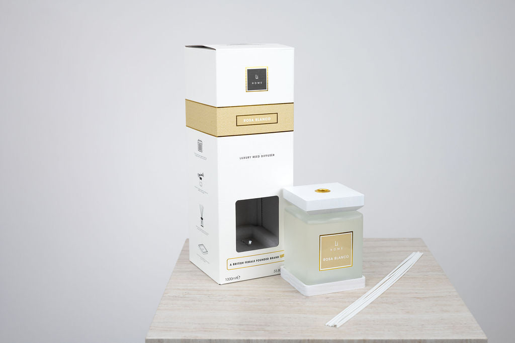Lifestyle Home Collection Rosa Blanco Square Reed Diffuser