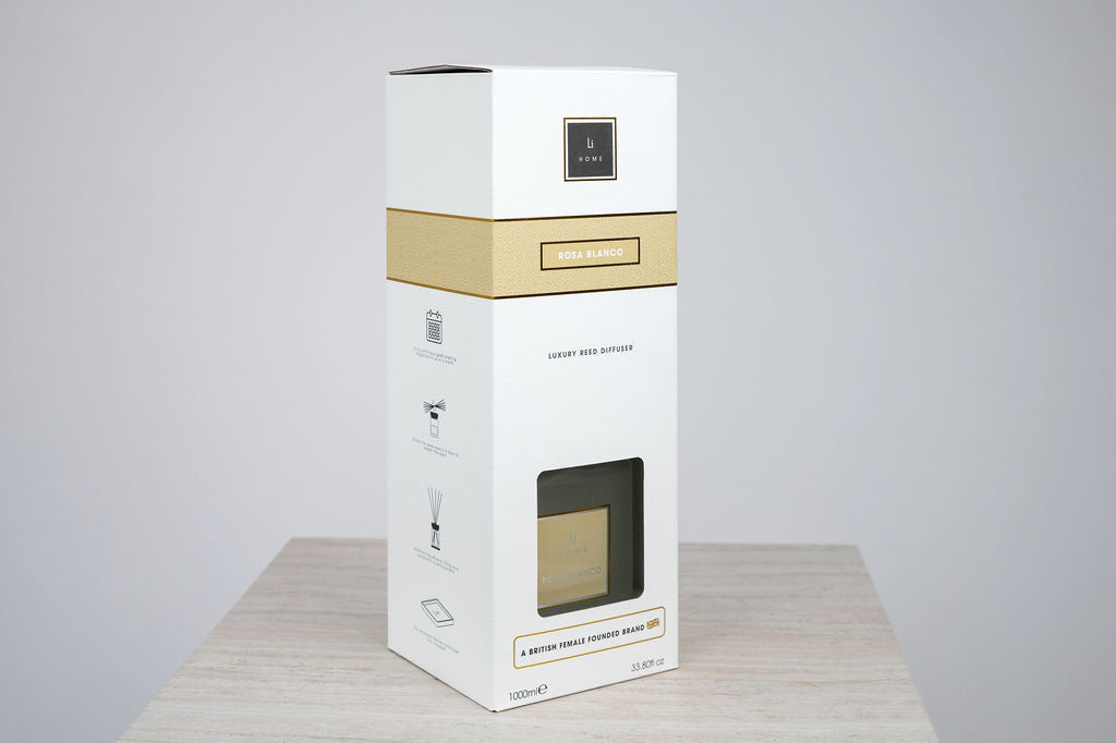 Lifestyle Home Collection Rosa Blanco Square Reed Diffuser