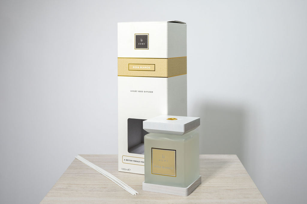 Lifestyle Home Collection Rosa Blanco Square Reed Diffuser