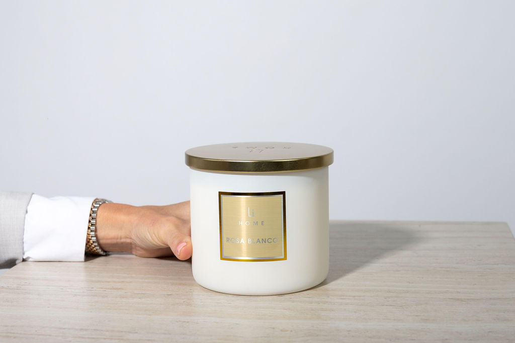 Lifestyle Home Collection Rosa Blanco 3-Wick Soy Candle 1kg