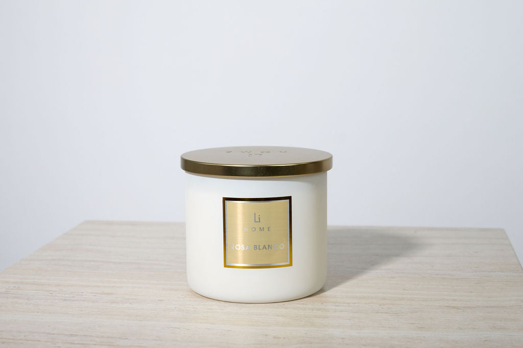 Lifestyle Home Collection Rosa Blanco 3-Wick Soy Candle 1kg