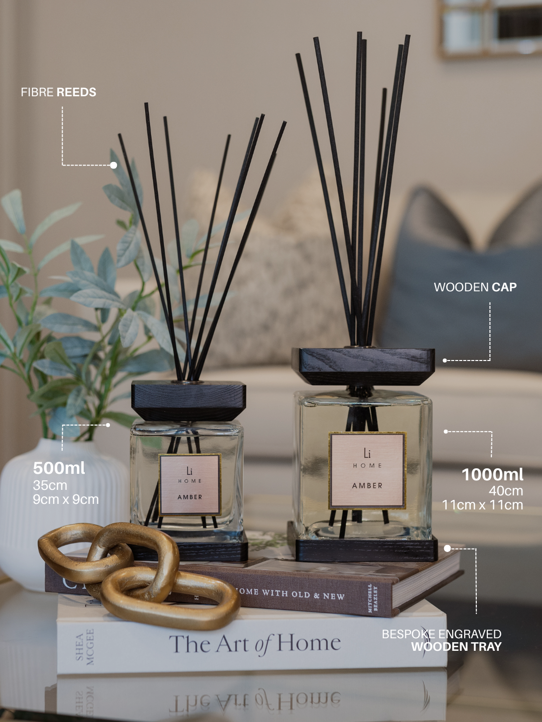 Lifestyle Home Collection Amber Square Reed Diffuser