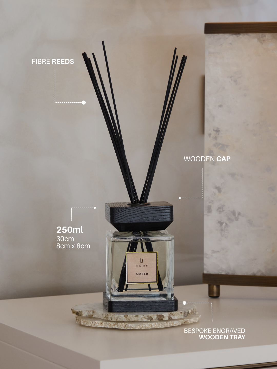Lifestyle Home Collection Amber Square Reed Diffuser