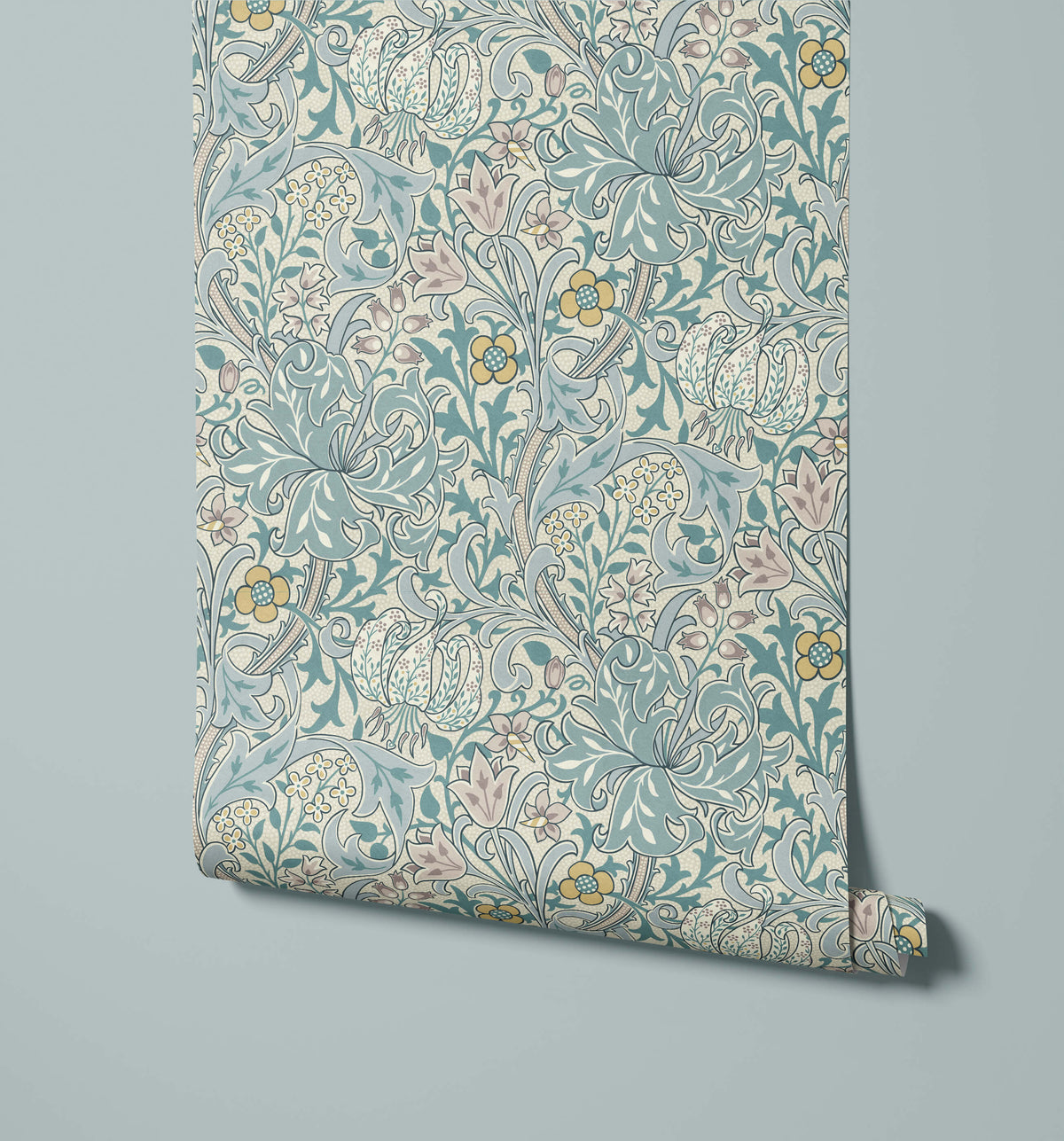 Bobbi Beck Lily Arts and Crafts Floral Wallpaper