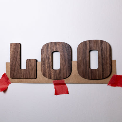 'Loo' Toilet Door Sign - Bathroom Decor