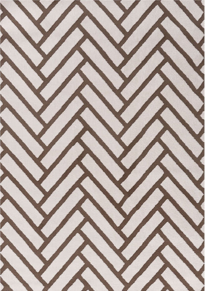Loft Chevron Brown Rug