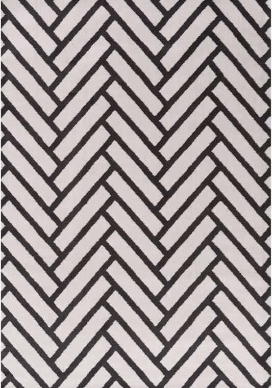 Loft Chevron Dark Grey Rug