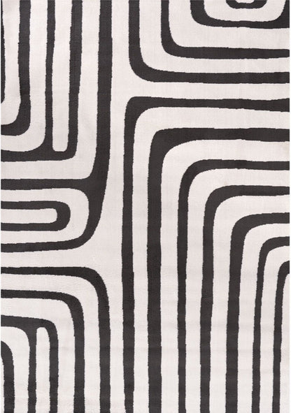 Loft Geometric Dark Grey Rug