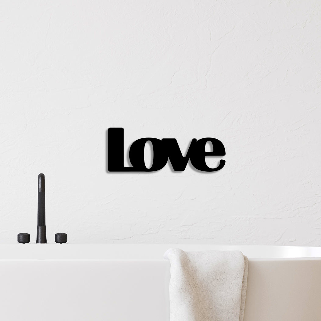 Love Text Wall Art Home Decor Sign