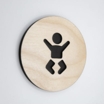 Baby Changing Door Sign - Bathroom