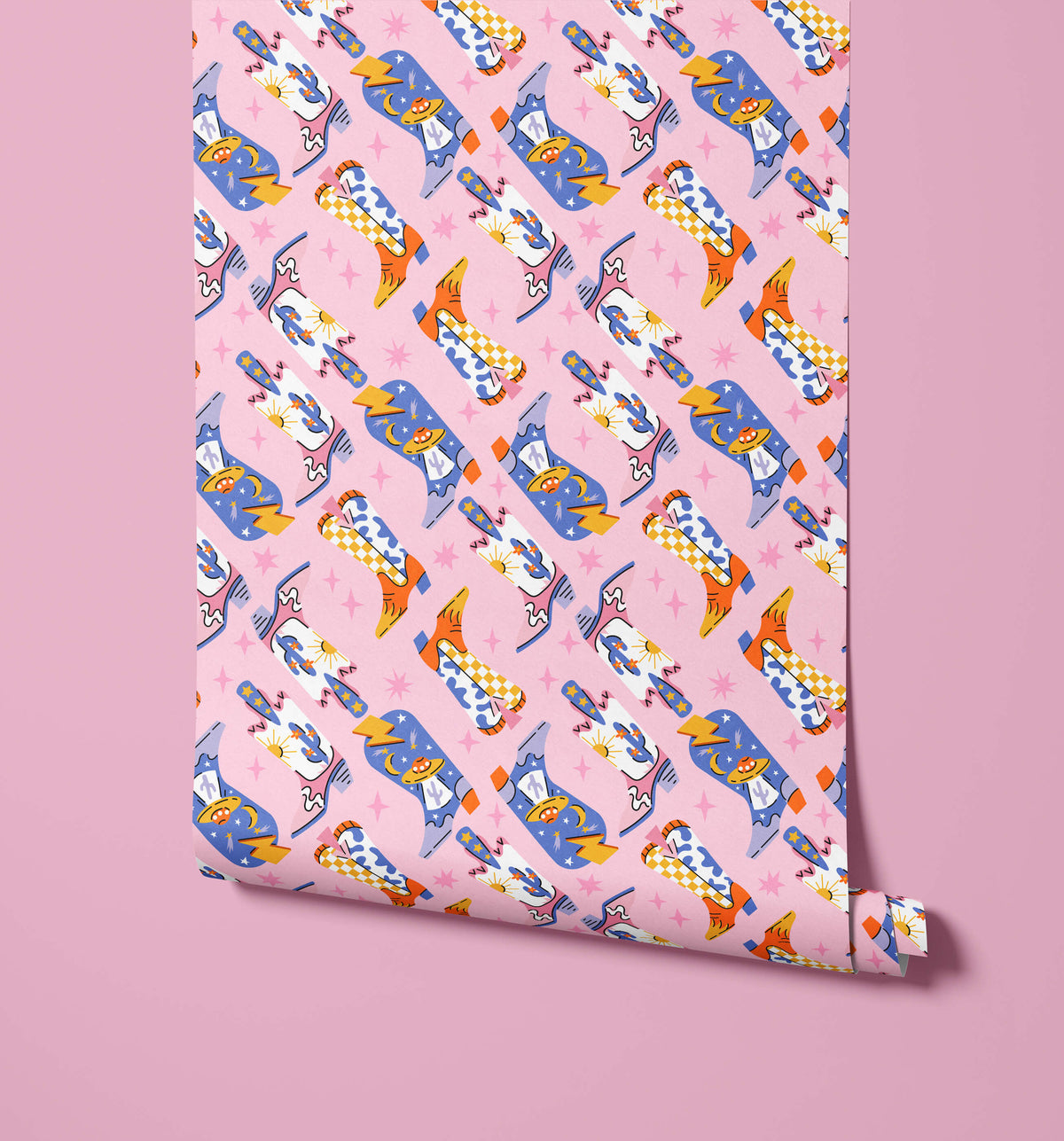 Bobbi Beck Memphis Cosmic Cowboy Boot Wallpaper