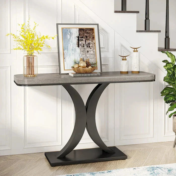 100cm Modern Geometric Console Table | Narrow Entryway & Sofa Table
