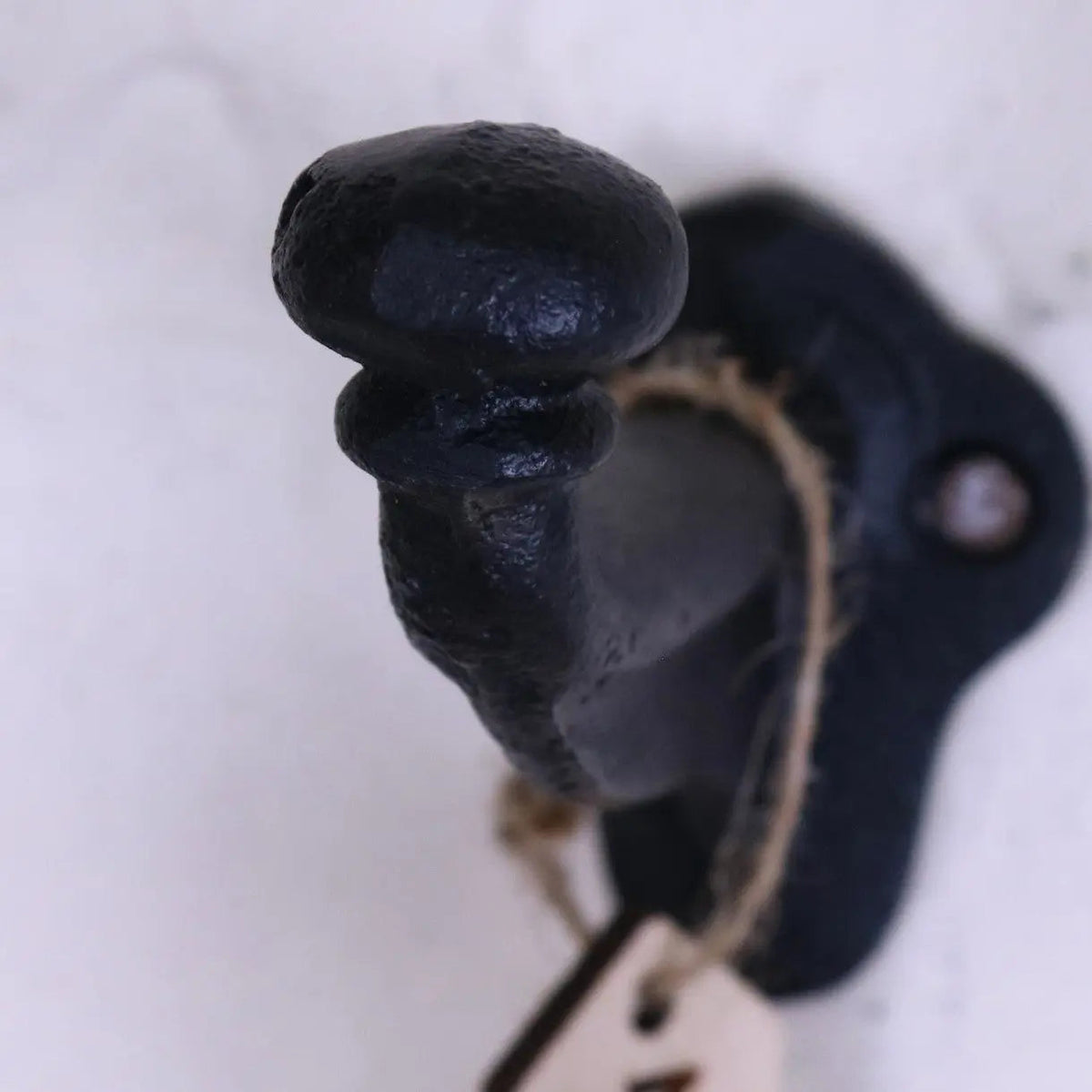 Molari Black Metal Single Coat Hooks, Set of 3