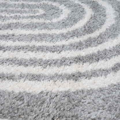 Moodi Shaggy Grey Echo Rug