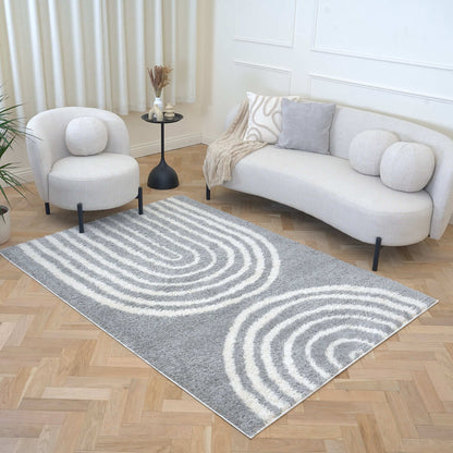 Moodi Shaggy Grey Echo Rug