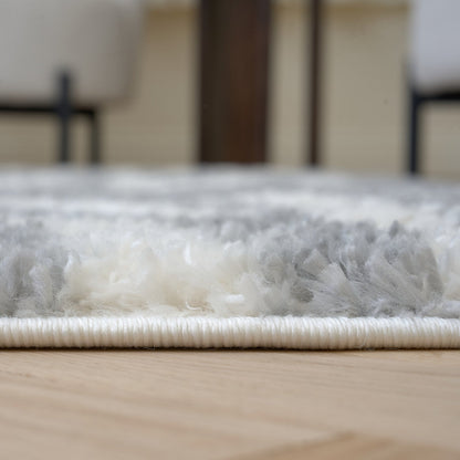 Moodi Shaggy Grey Echo Rug