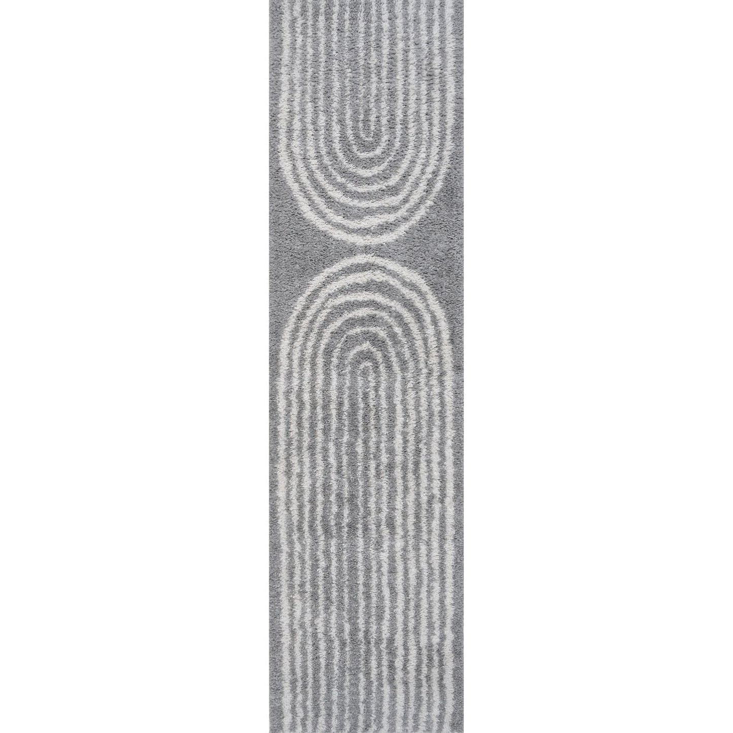 Moodi Shaggy Grey Echo Rug
