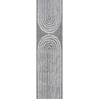 Moodi Shaggy Grey Echo Rug