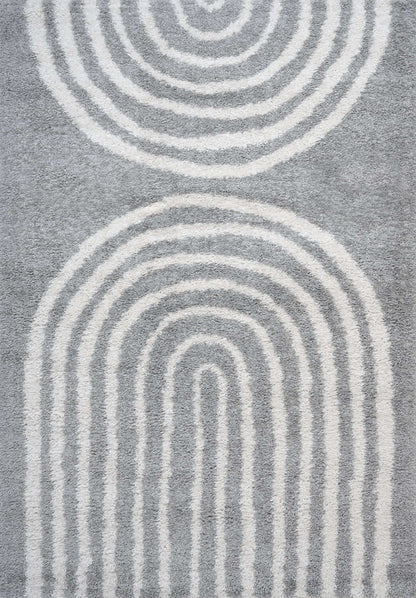 Moodi Shaggy Grey Echo Rug