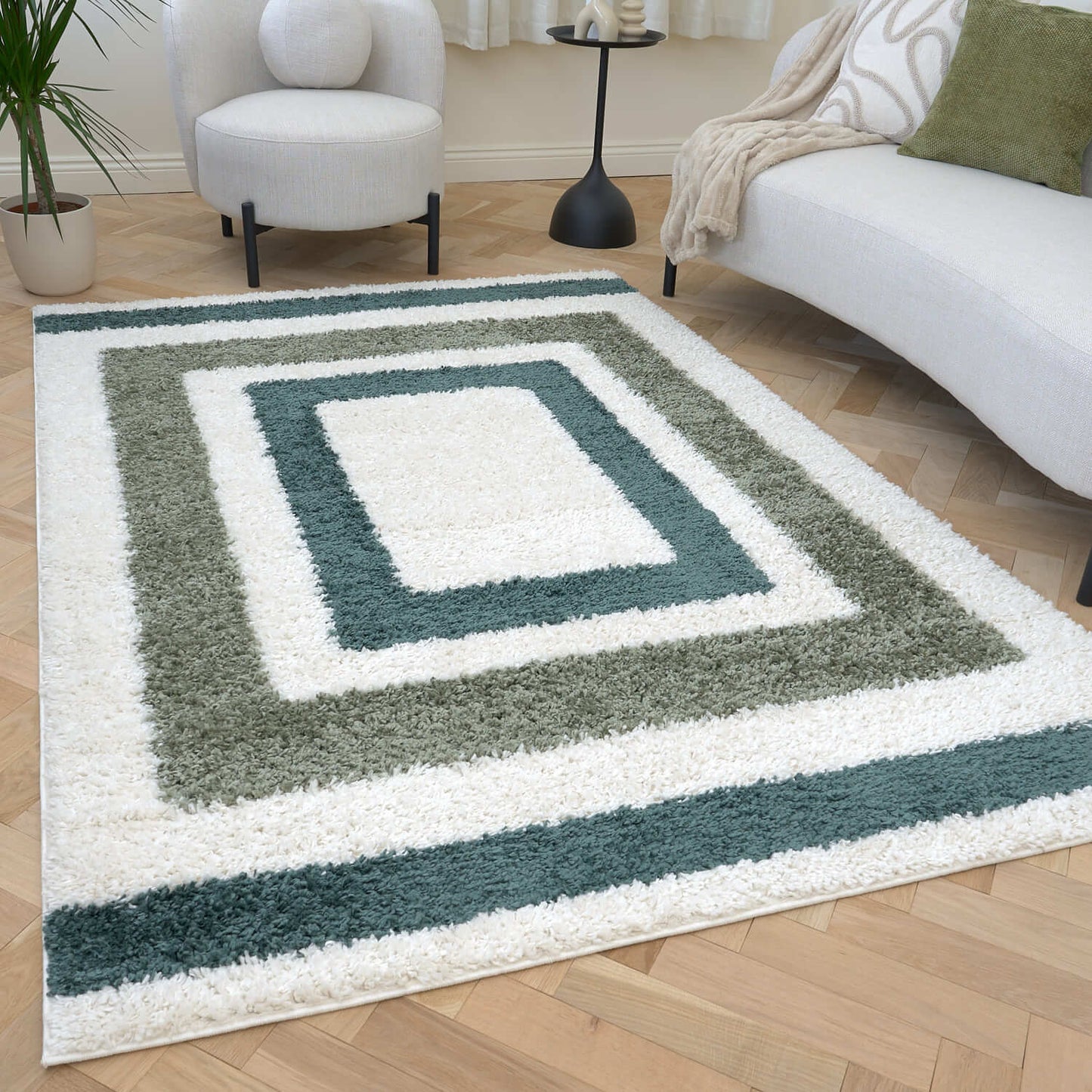 Moodi Shaggy Green Marina Rug