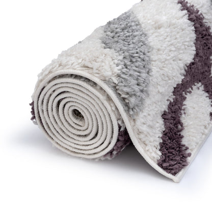 Moodi Shaggy Grey/Purple Mauvine Rug