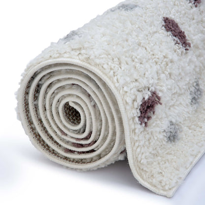 Moodi Shaggy Grey/Purple Plumetis Rug