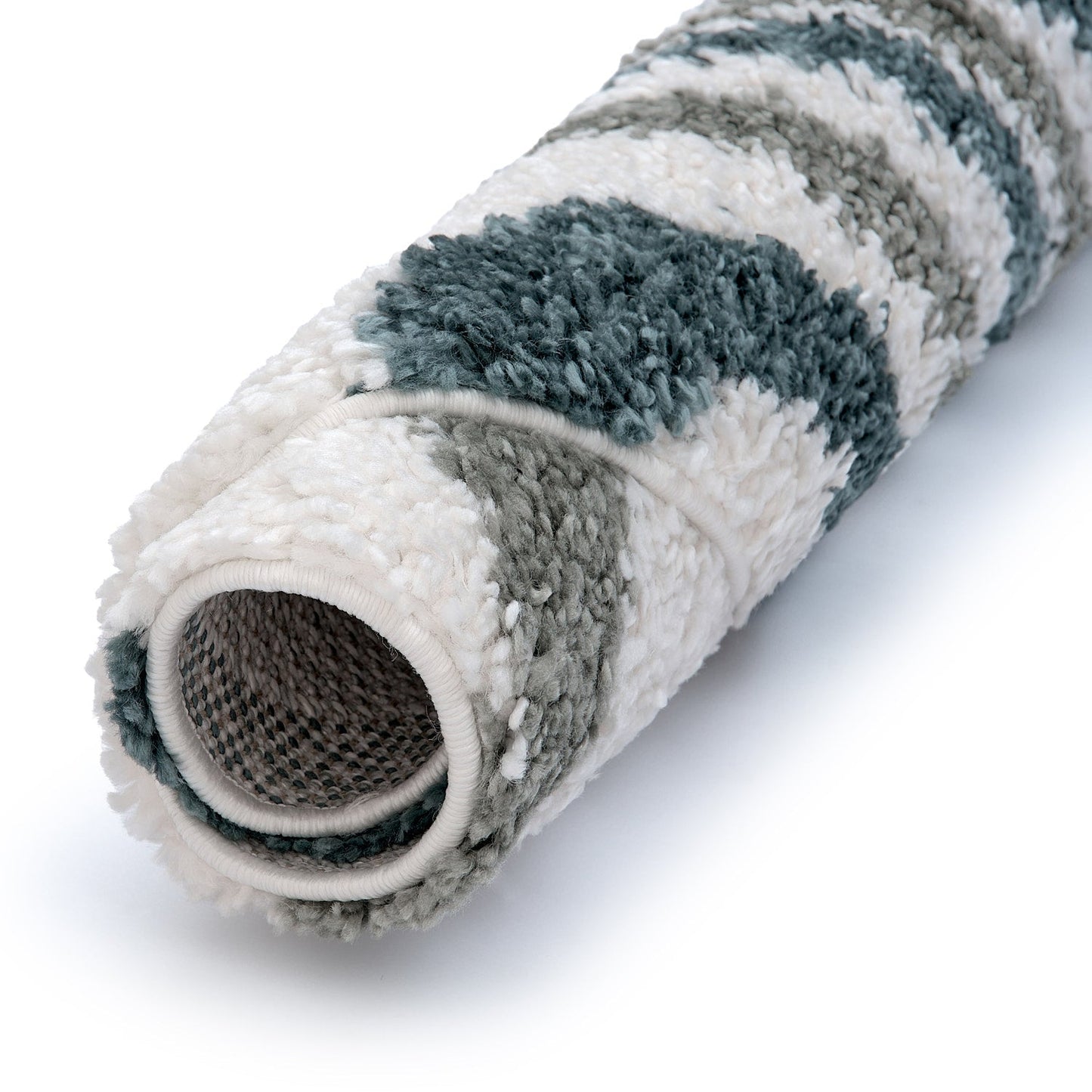 Moodi Shaggy Green Rippletide Rug