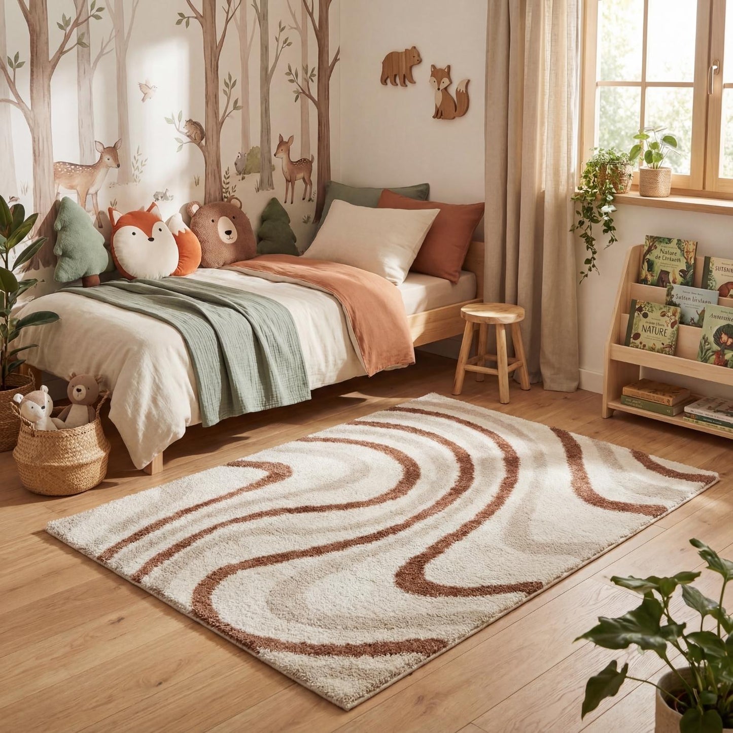 Moodi Shaggy Cream/Terra Sunhaze Rug
