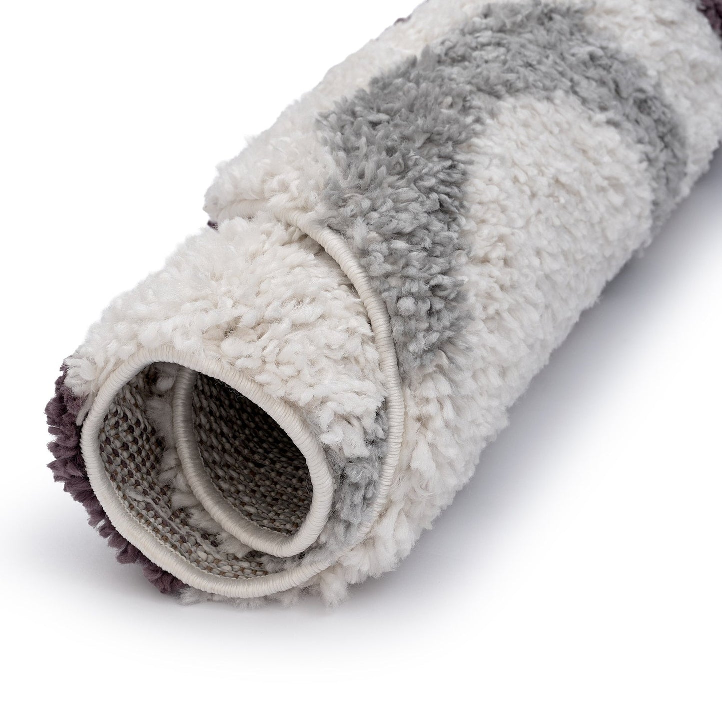 Moodi Shaggy Grey/Purple Smokeberry Rug