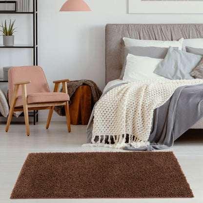 Myshaggy Solid Brown Rug