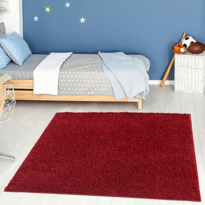 Myshaggy Solid Red Rug