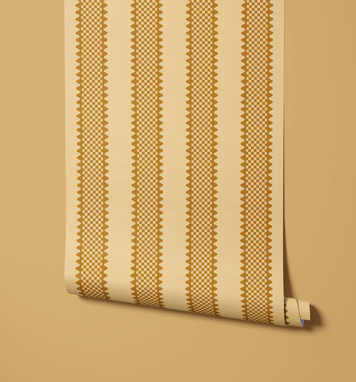 Bobbi Beck Nahla Scalloped Check Stripe Wallpaper