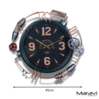 Orika Industrial Steampunk Wall Clock 45 cm