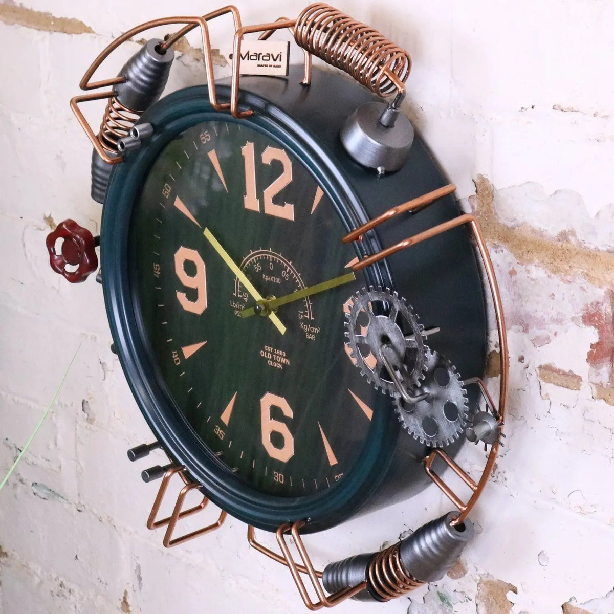 Orika Industrial Steampunk Wall Clock 45 cm