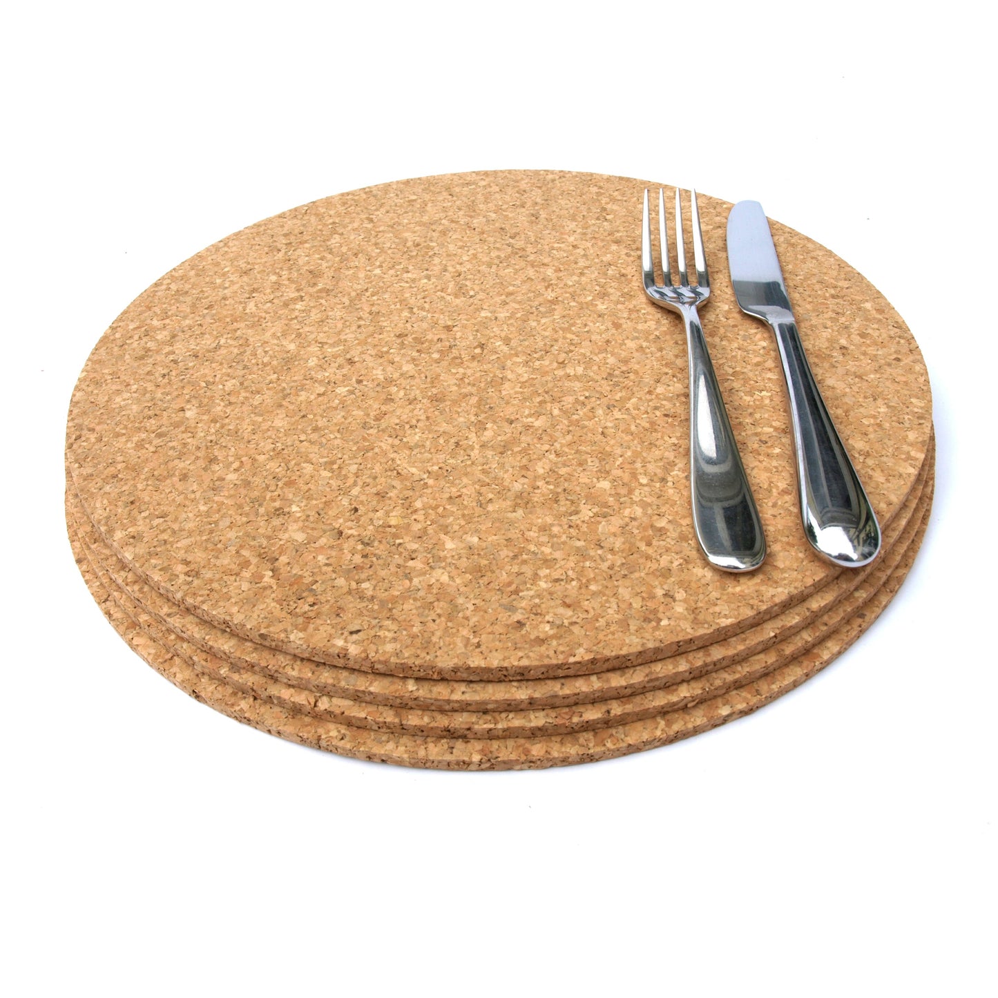 Natural Round Cork Placemats | Set of 4