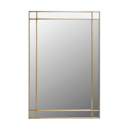 Pagazzi Modern Champagne Grid Wall Mirror 150 x 100 cm