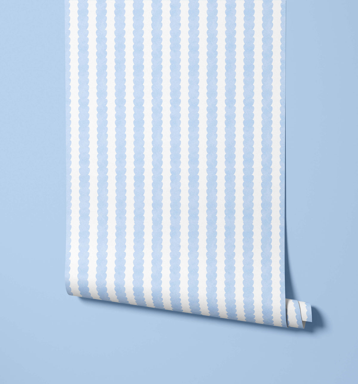 Bobbi Beck Pebble Scalloped Stripe Wallpaper