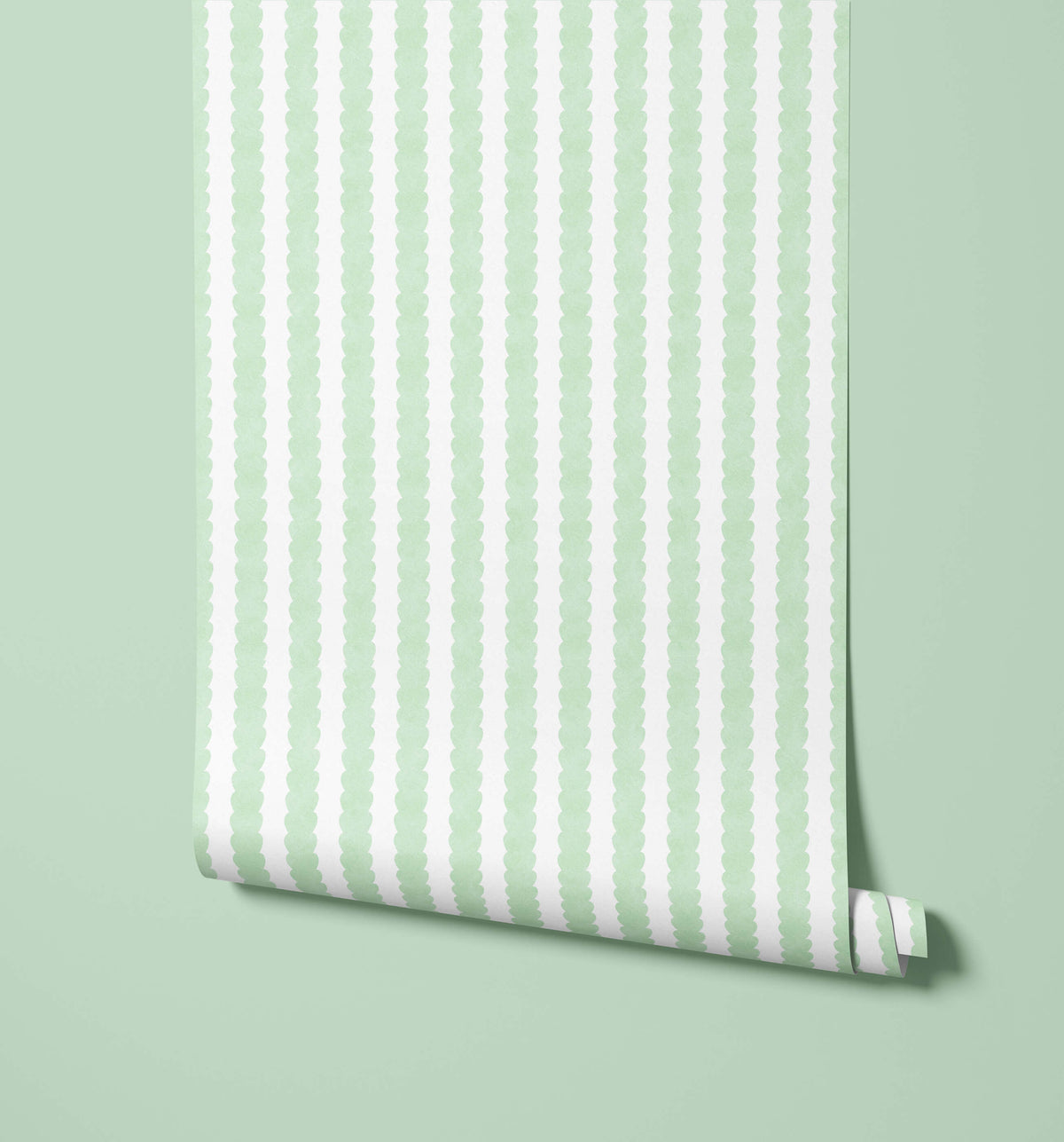 Bobbi Beck Pebble Scalloped Stripe Wallpaper