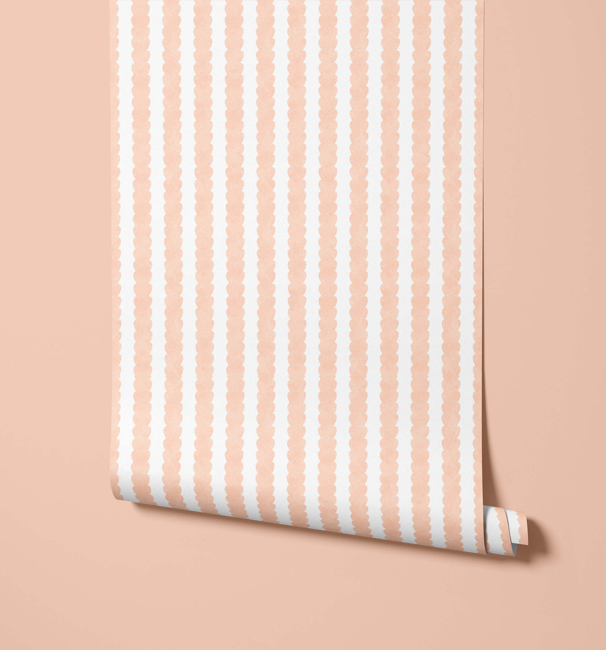 Bobbi Beck Pebble Scalloped Stripe Wallpaper